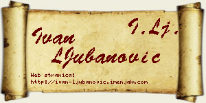Ivan LJubanović vizit kartica